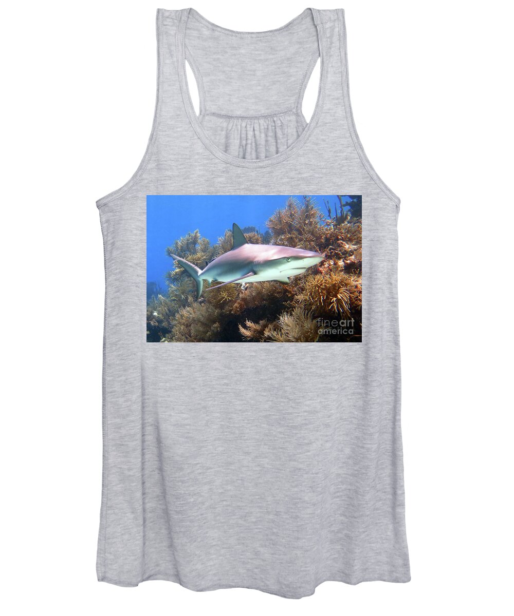 Underwater Women's Tank Top featuring the photograph Reef Shark by Daryl Duda