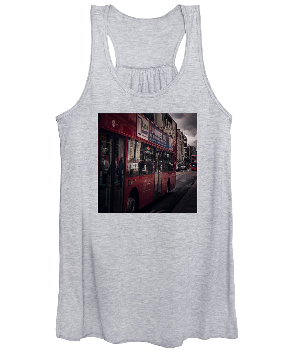 Street Women's Tank Top featuring the photograph Reflecting Bus by Marcus Karlsson Sall
