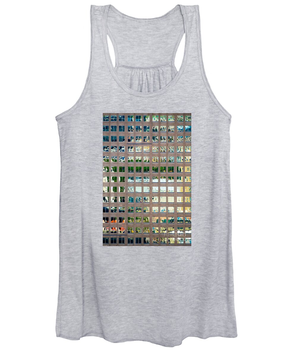 Canada Women's Tank Top featuring the photograph Reflections in Windows of Office Building by Bryan Mullennix