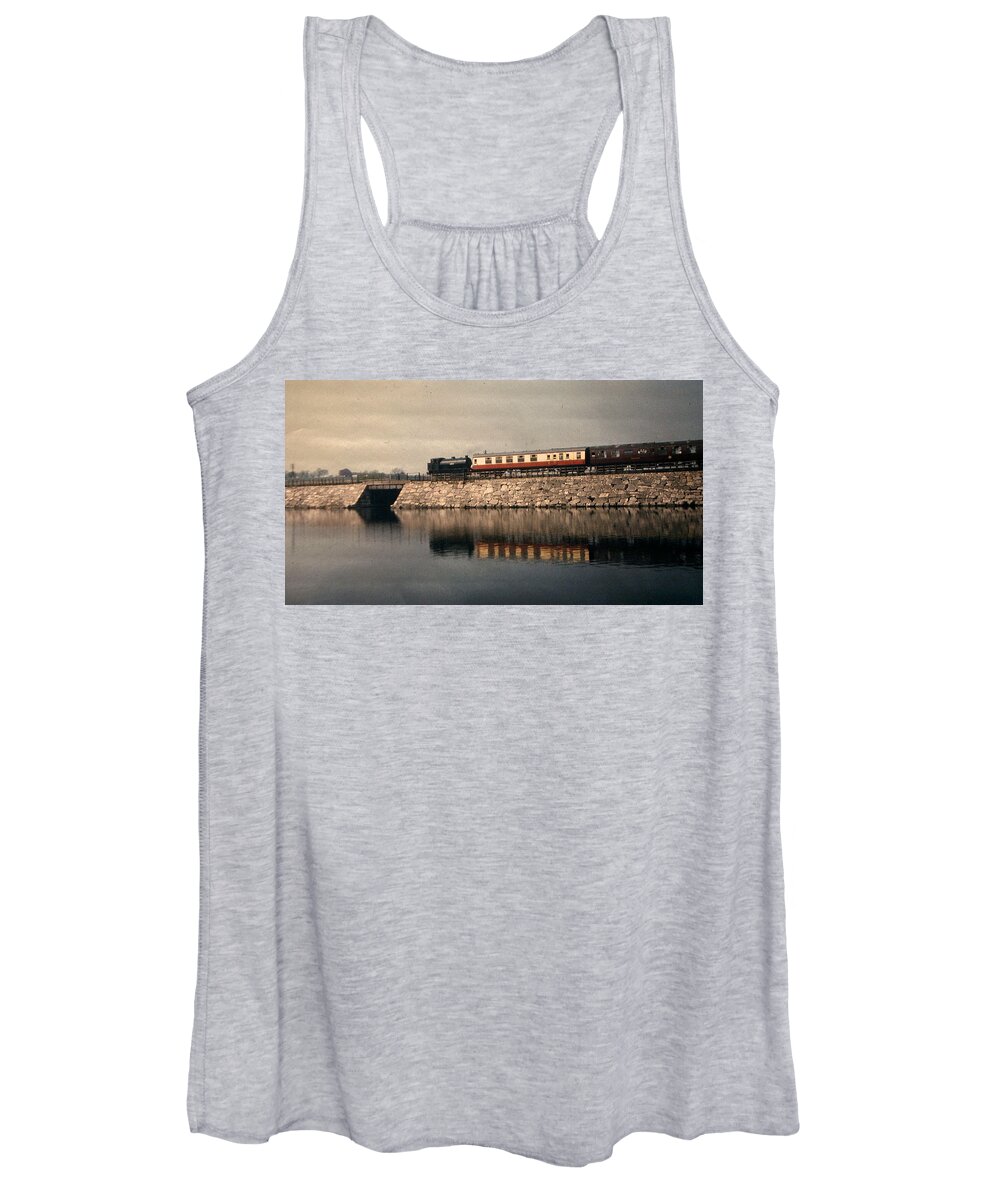 Trains Women's Tank Top featuring the photograph Reflections by Richard Denyer