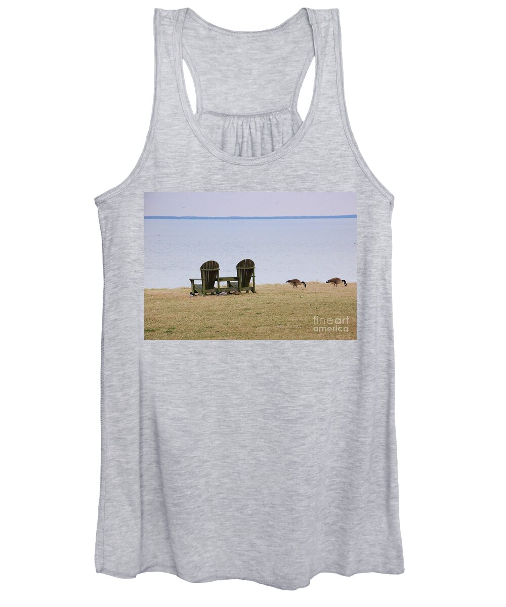 Chairs Women's Tank Top featuring the photograph Relax by Debbi Granruth