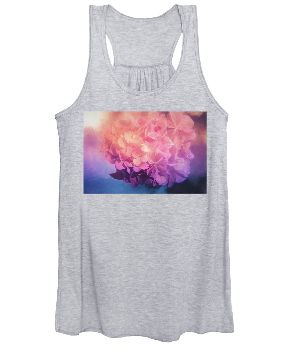Rhododendron Women's Tank Top featuring the mixed media Rhododendron 1 by Terry Davis