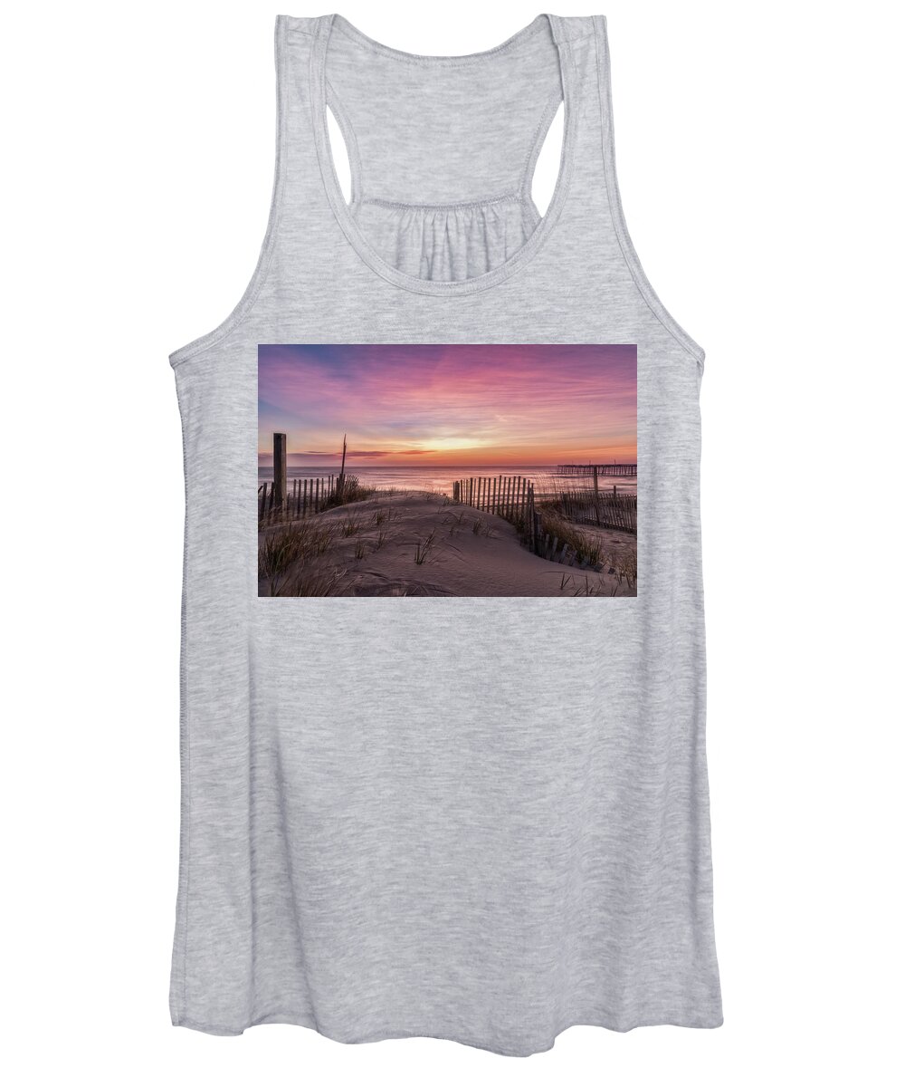 Outerbanks Women's Tank Top featuring the photograph Rodanthe Sunrise by Russell Pugh