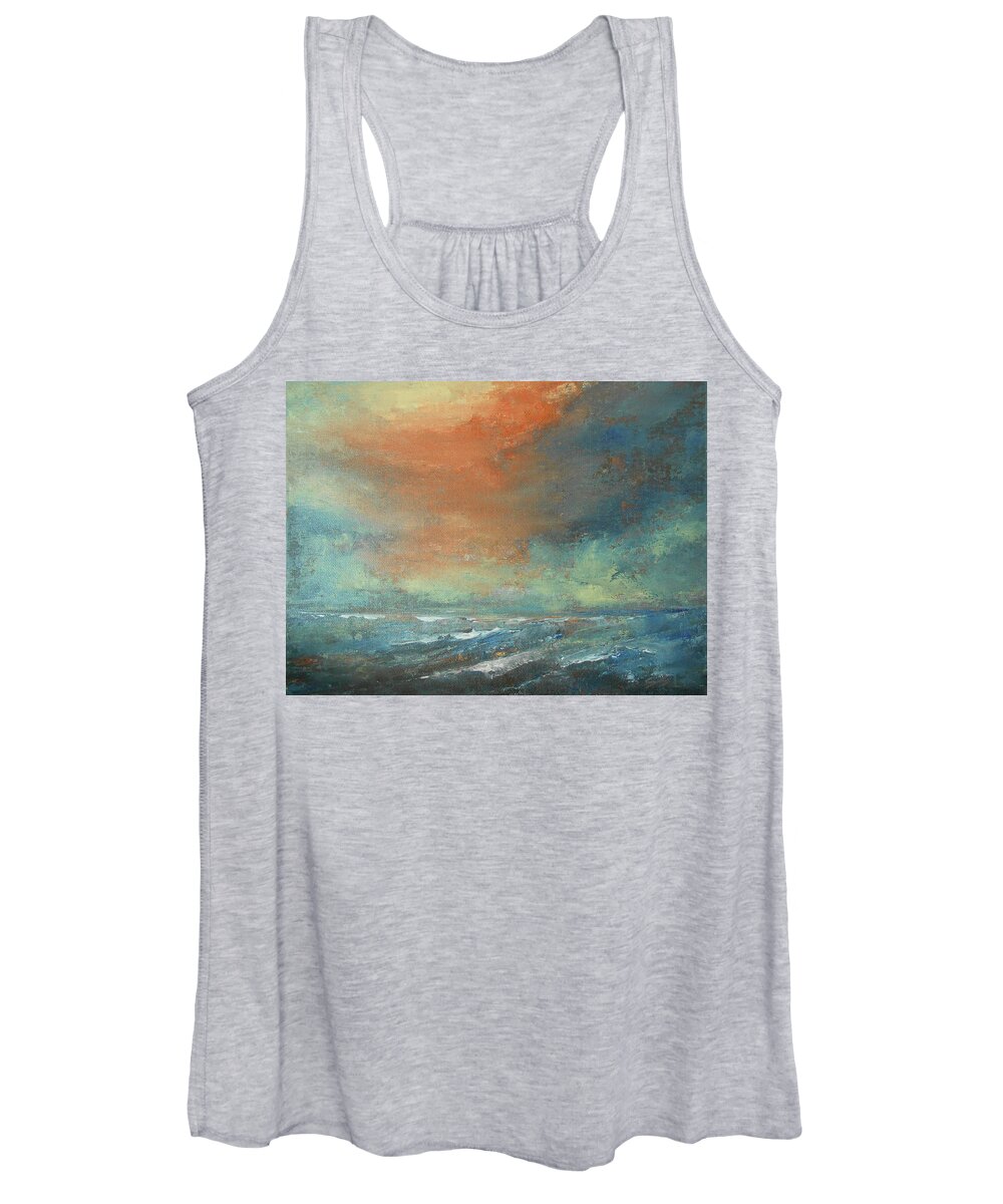 Abstract Women's Tank Top featuring the painting Romancing Turner by Jane See