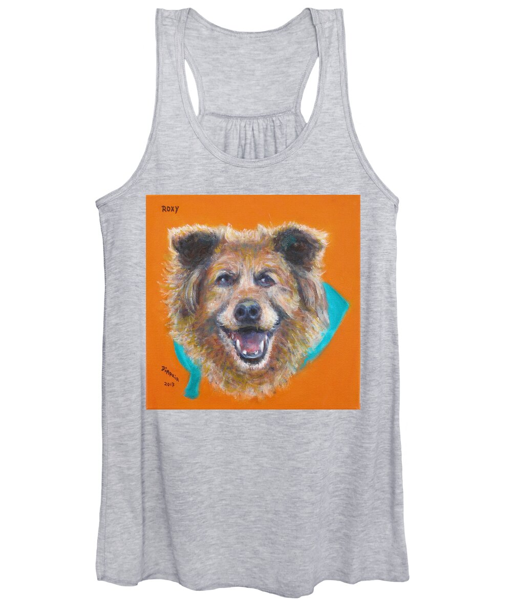 Realism Women's Tank Top featuring the painting Roxy by Donelli DiMaria