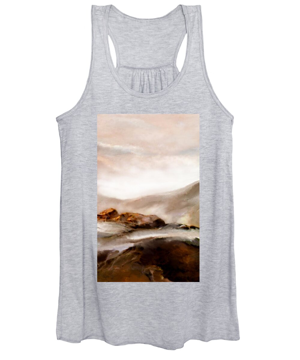 Rugged Women's Tank Top featuring the painting Rugged Beauty by Hans Neuhart