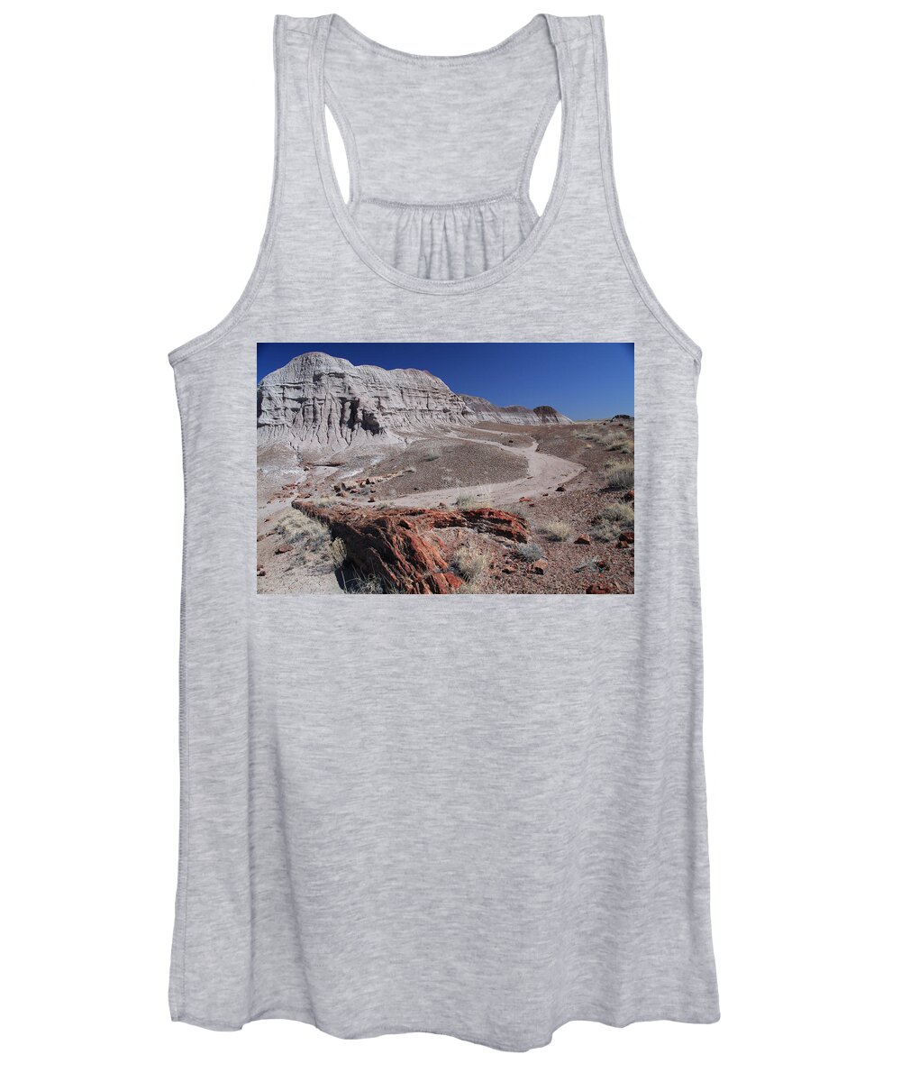Landscape Women's Tank Top featuring the photograph Runoff Obstacle by Gary Kaylor