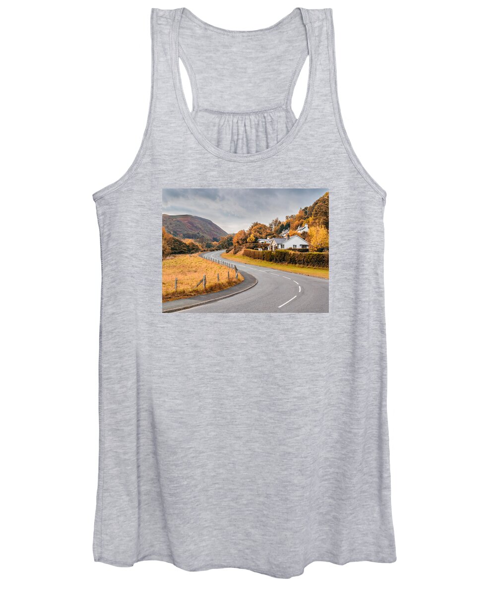 Autumn Women's Tank Top featuring the photograph Rural Wales in Autumn by Nick Bywater