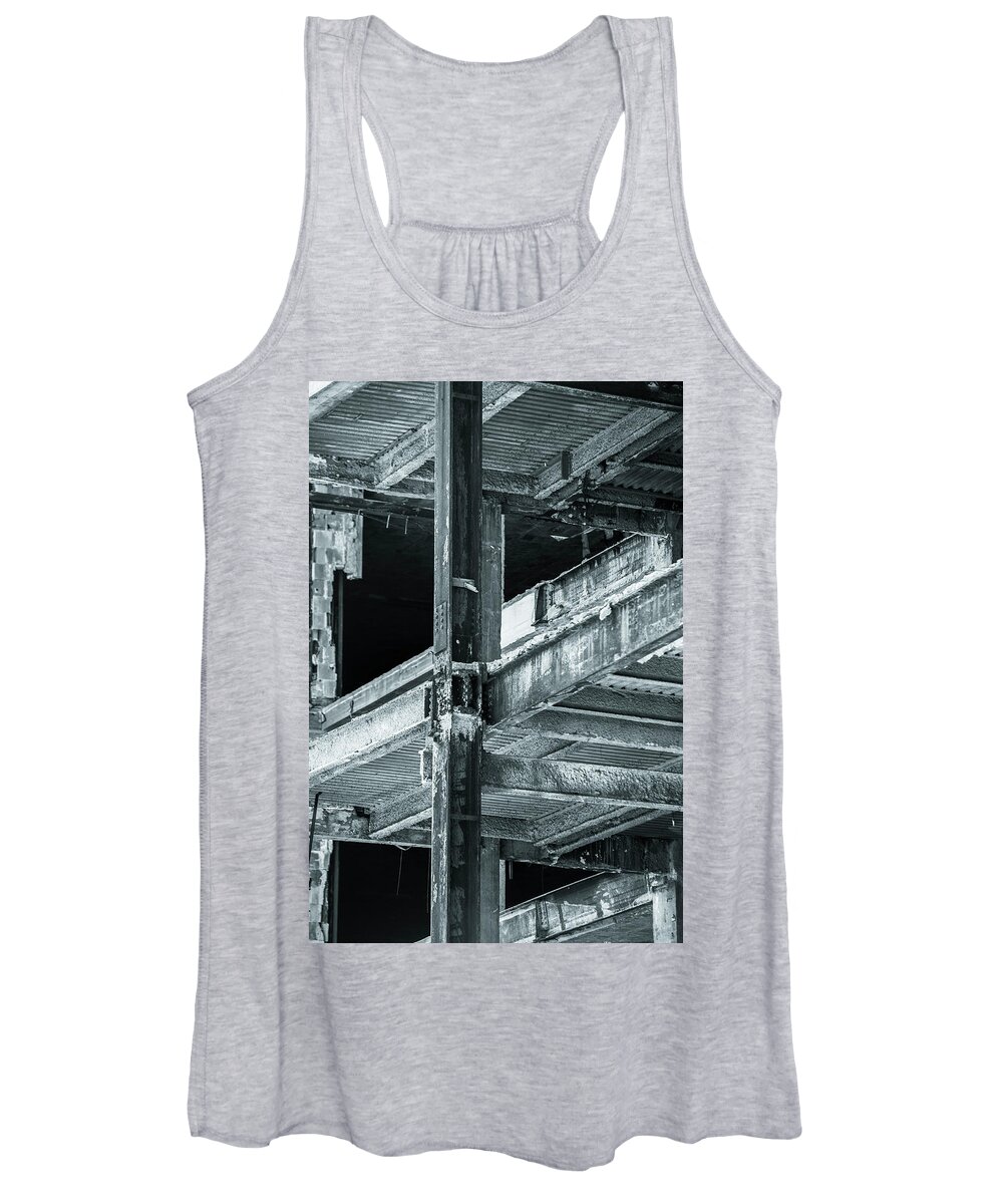 Steal Women's Tank Top featuring the photograph Rusted Beams by Jason Hughes