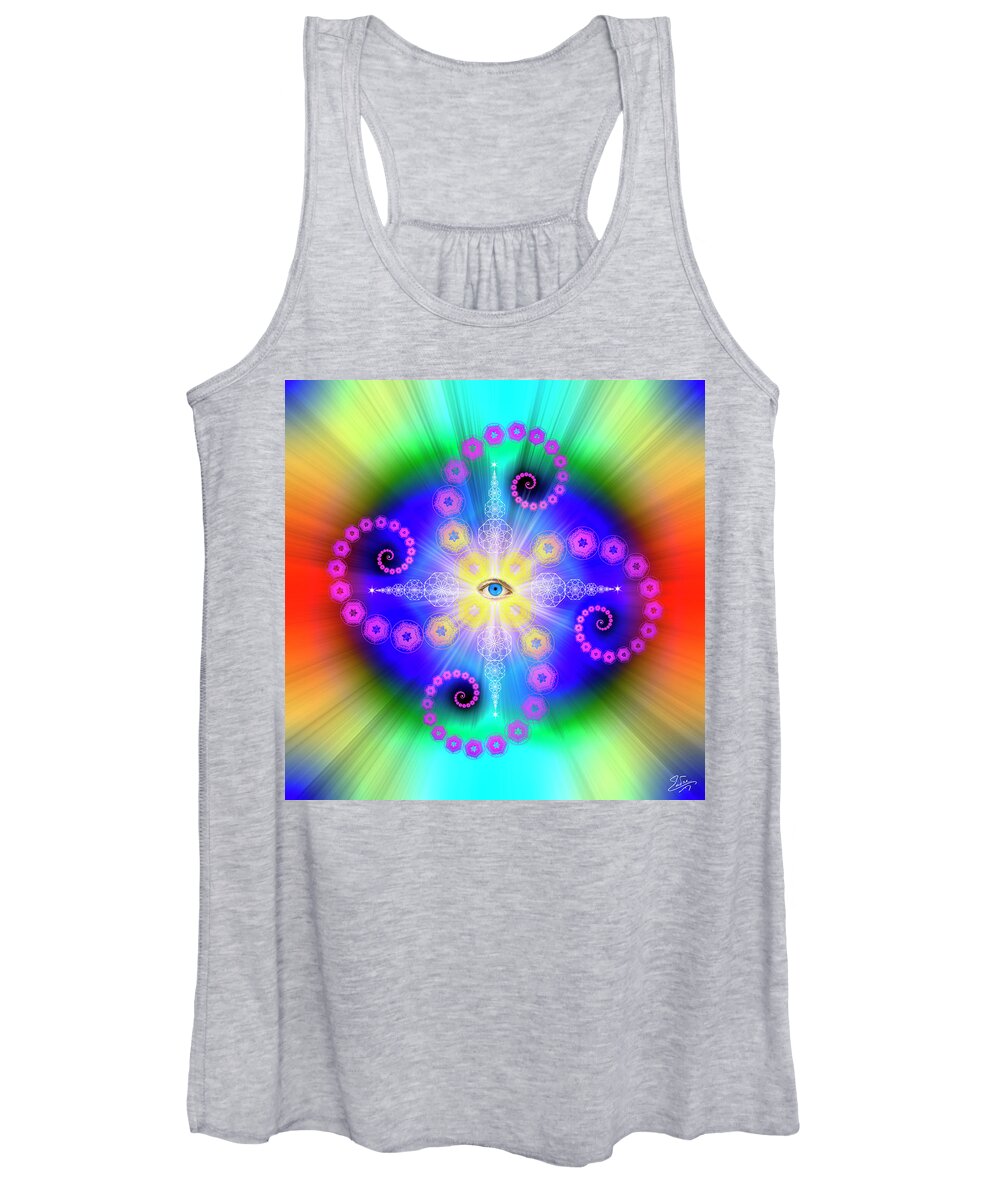 Endre Women's Tank Top featuring the digital art Sacred Geometry 653 by Endre Balogh