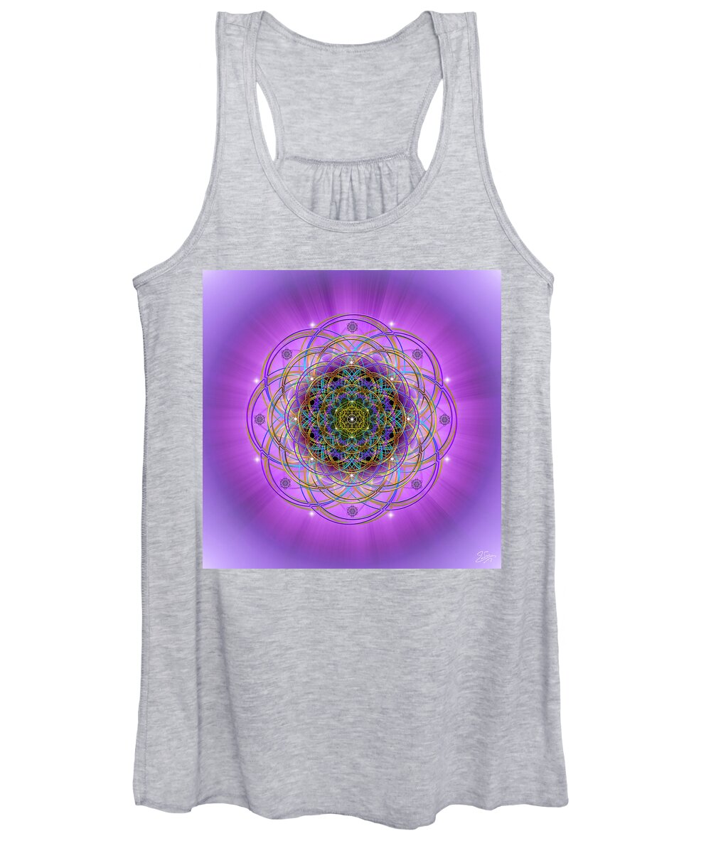 Endre Women's Tank Top featuring the digital art Sacred Geometry 715 by Endre Balogh
