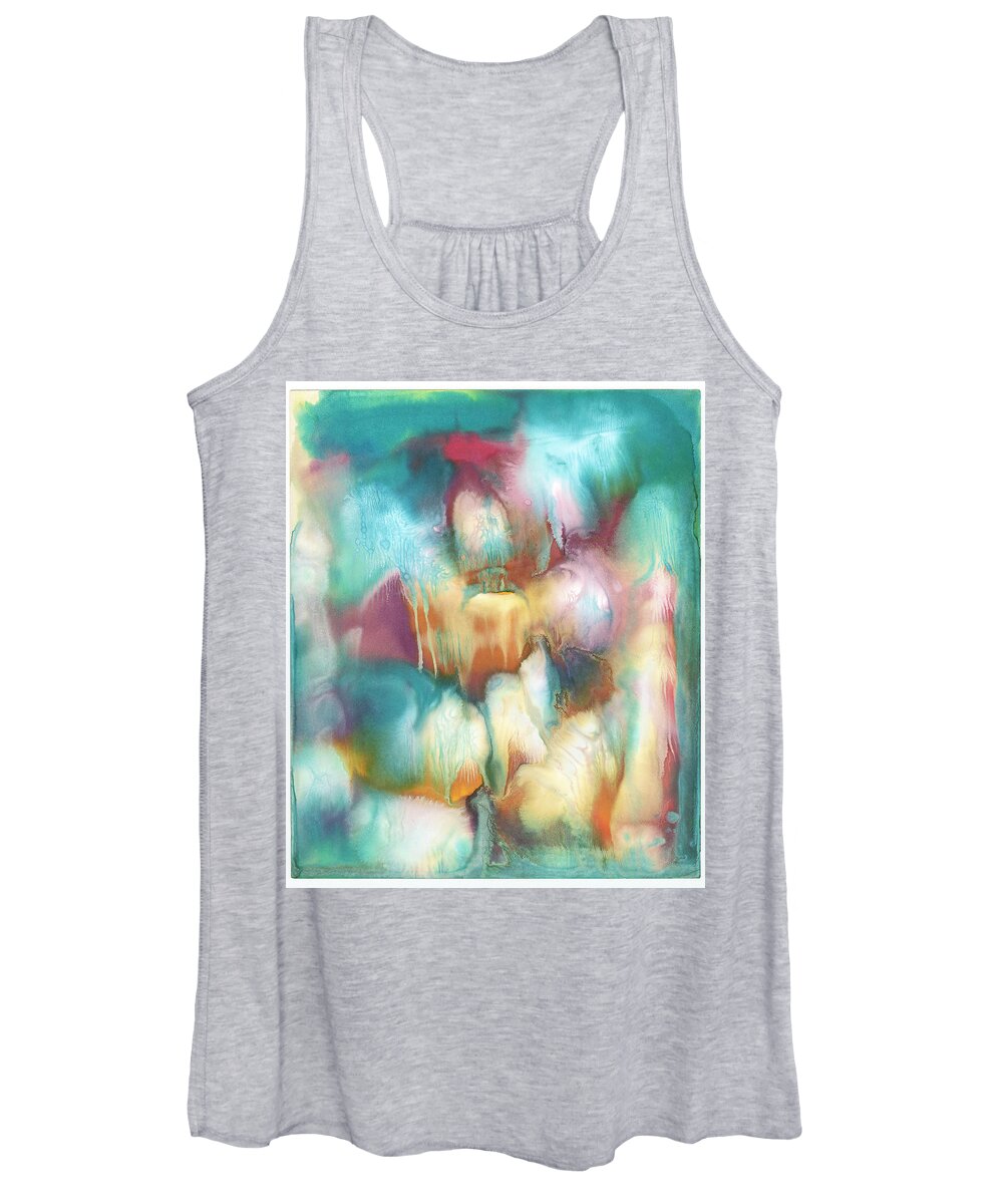 Abstract Women's Tank Top featuring the painting Sadhu's Spirit by Sperry Andrews