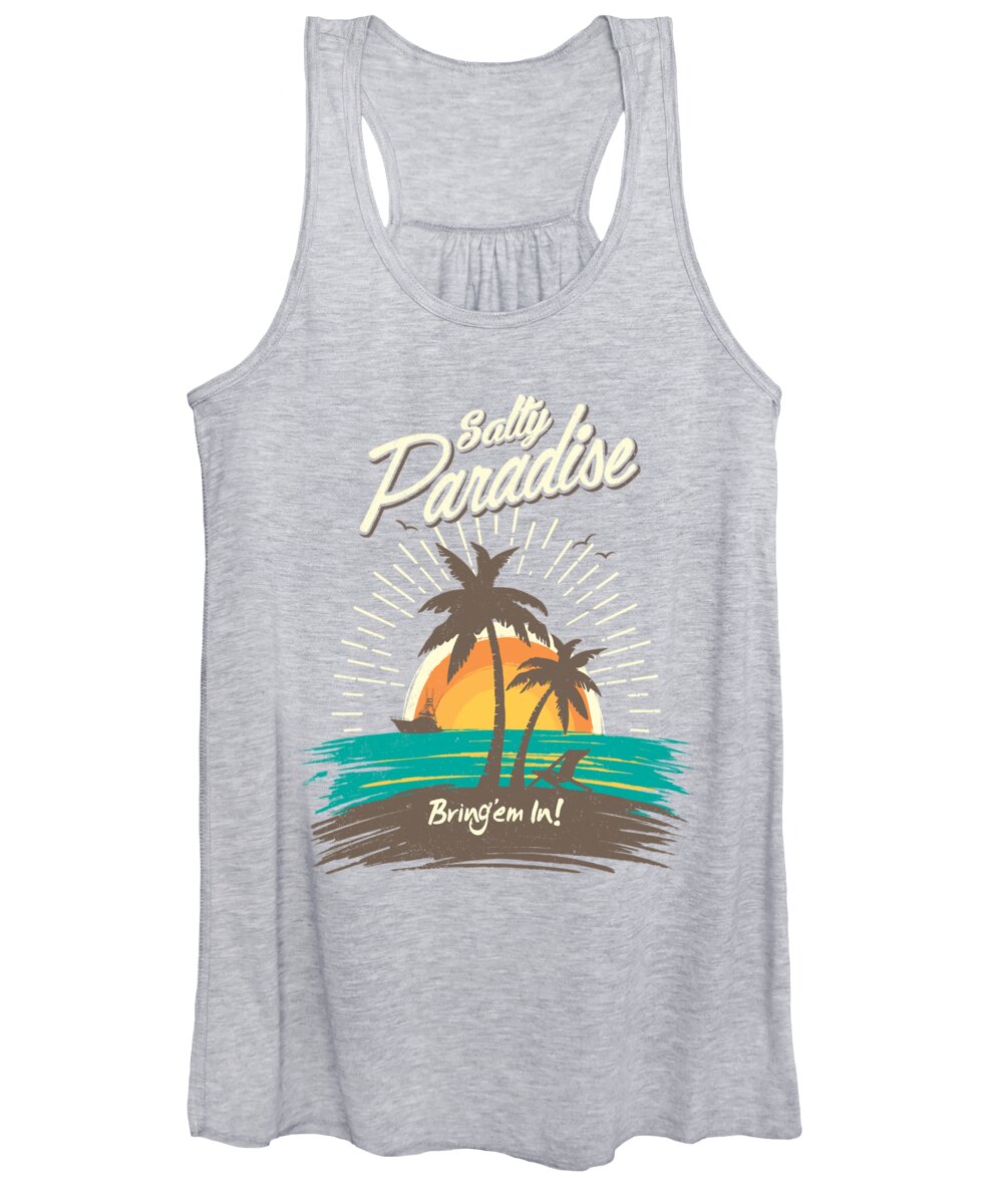 Paradise Women's Tank Top featuring the digital art Salty Paradise by Kevin Putman
