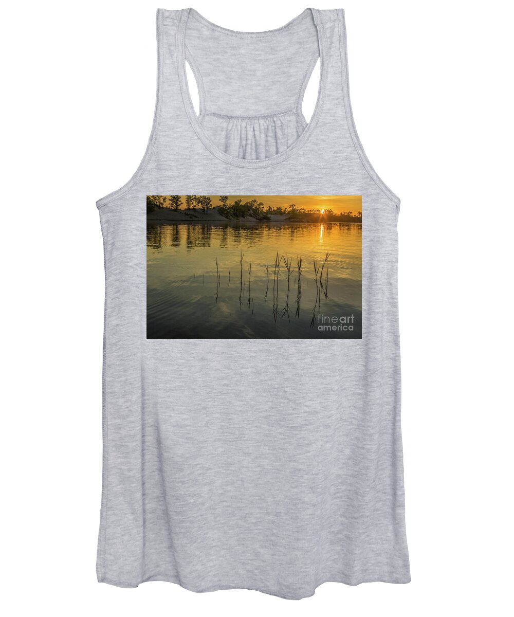 Evening Women's Tank Top featuring the photograph Sandbanks Sunset by Roger Monahan