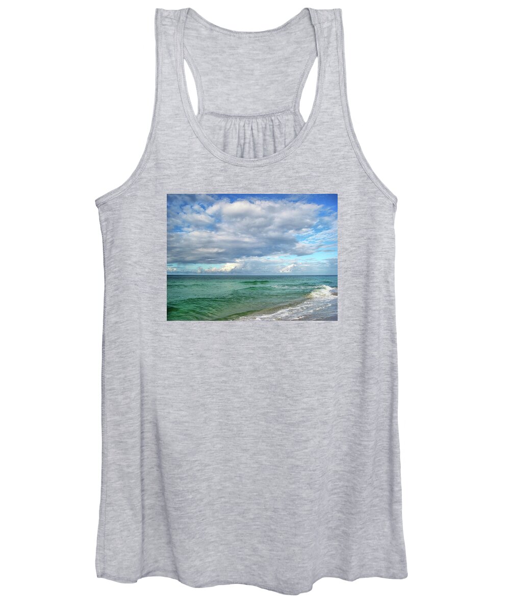 Surf Women's Tank Top featuring the photograph Sea and Sky - Florida by Sandy Keeton