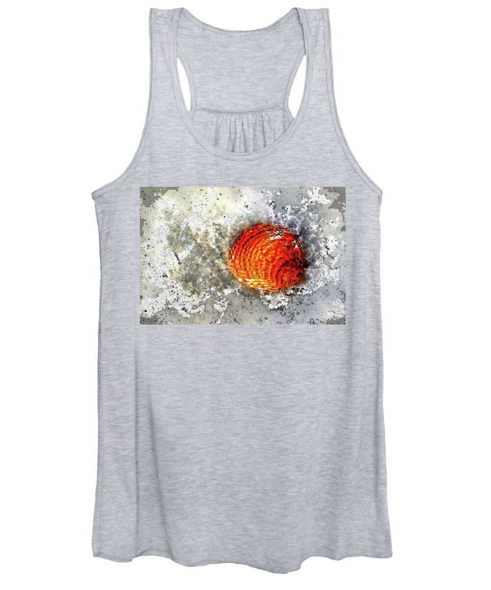 Atlantic Giant Cockle Women's Tank Top featuring the photograph Seashell Art by HH Photography of Florida