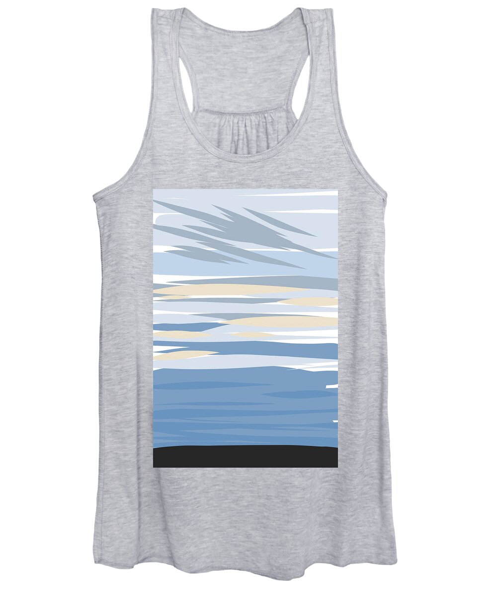 Digital Women's Tank Top featuring the digital art September 11th 2017 - Evening Sky by Annekathrin Hansen