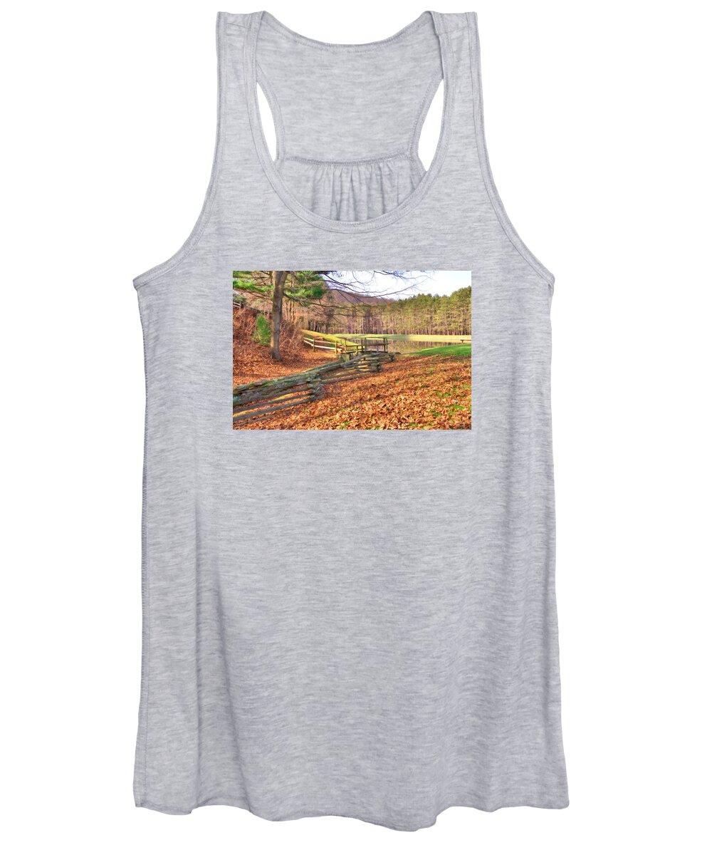 6499 Women's Tank Top featuring the photograph Serene Lake by Gordon Elwell