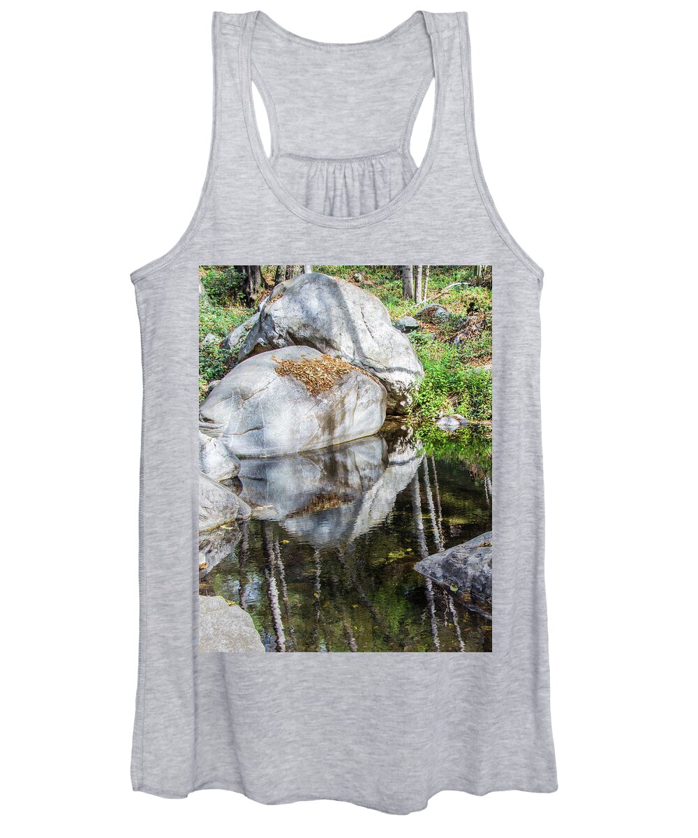 Pond Women's Tank Top featuring the photograph Serene Reflections by Ed Clark
