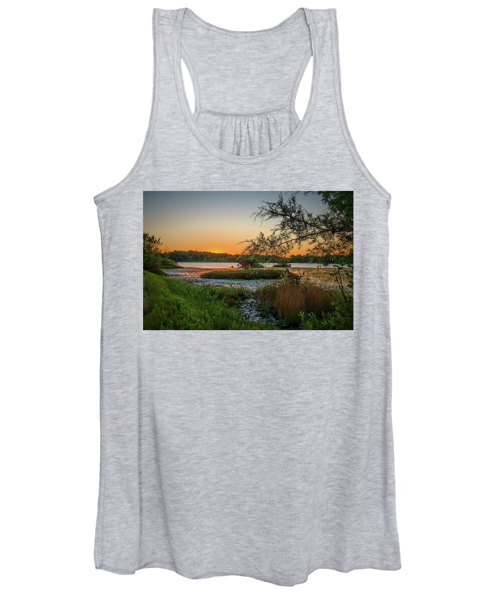 Sunset Women's Tank Top featuring the photograph Serene Sunset by Beth Venner