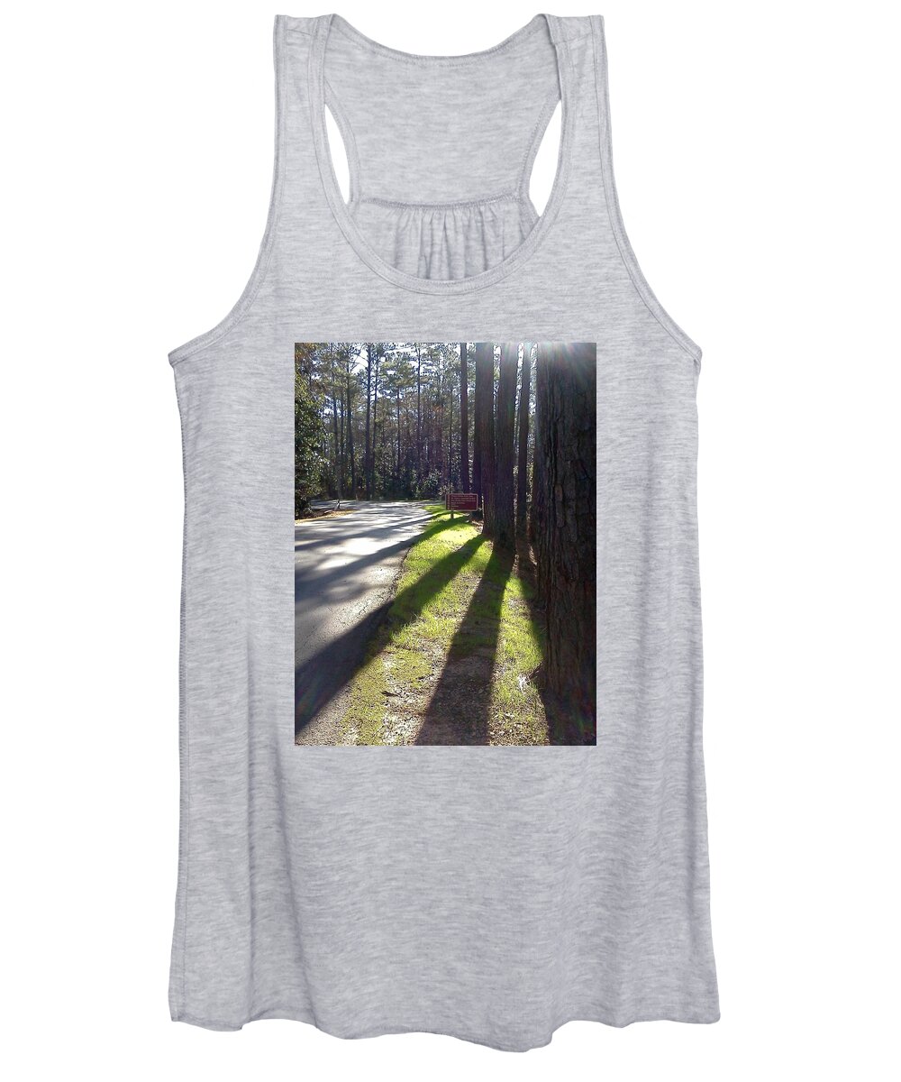 Forest Women's Tank Top featuring the photograph Shadows of Peace by Pamela Henry