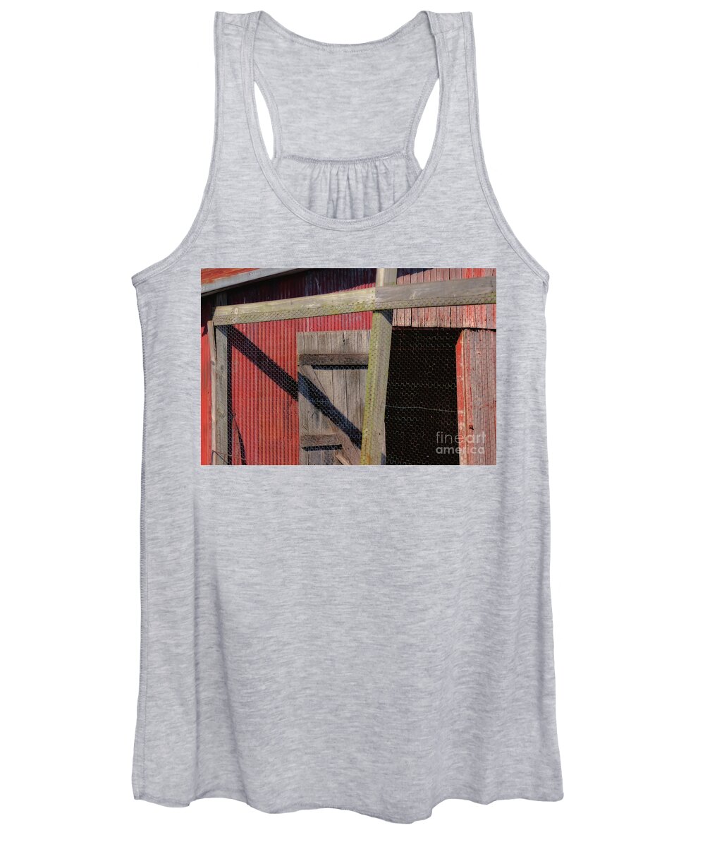 Shed Women's Tank Top featuring the photograph Shed Shadows by Karen Adams