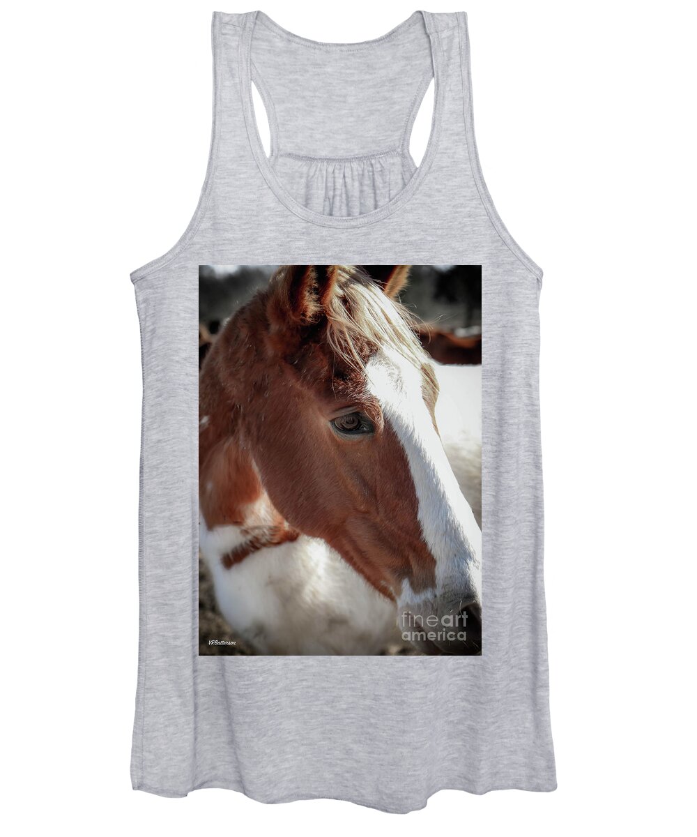 Horses Women's Tank Top featuring the photograph Shelby Farms Horses by Veronica Batterson
