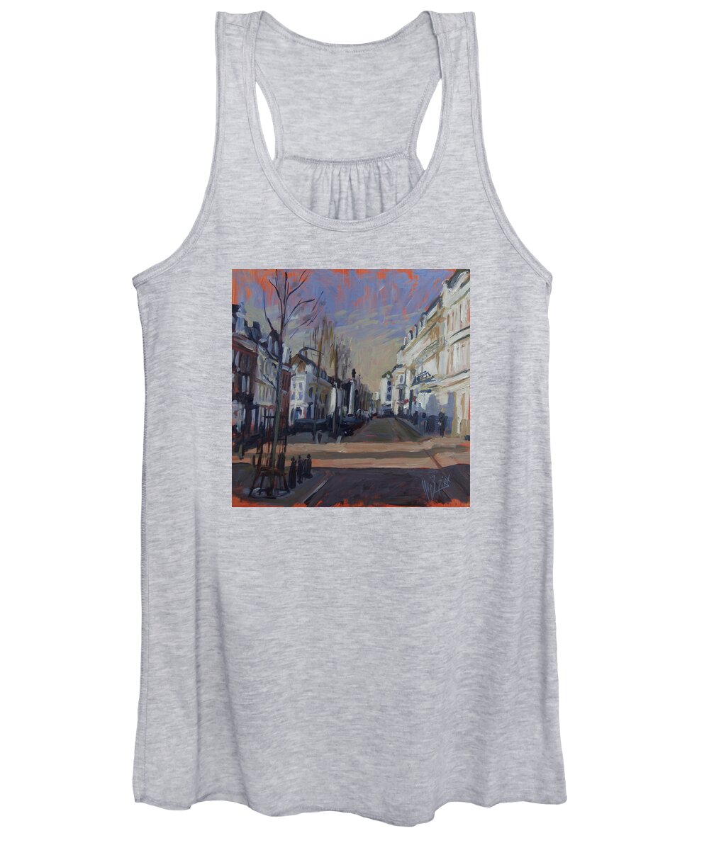 Boonte Storrem Women's Tank Top featuring the painting Silence before the Storm by Nop Briex