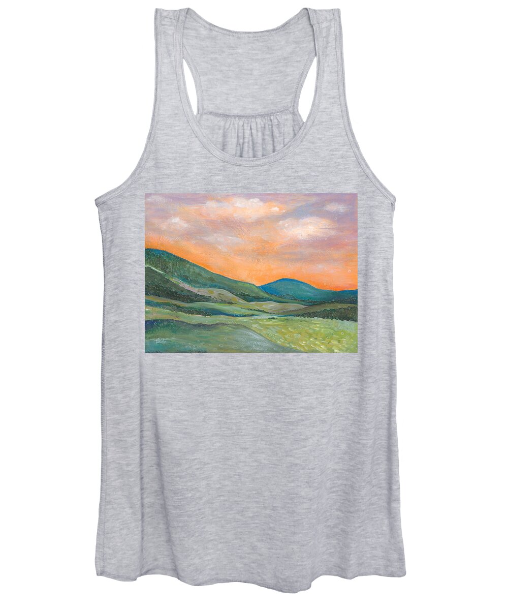 Nature Painting Women's Tank Top featuring the painting Silent Reverie by Tanielle Childers