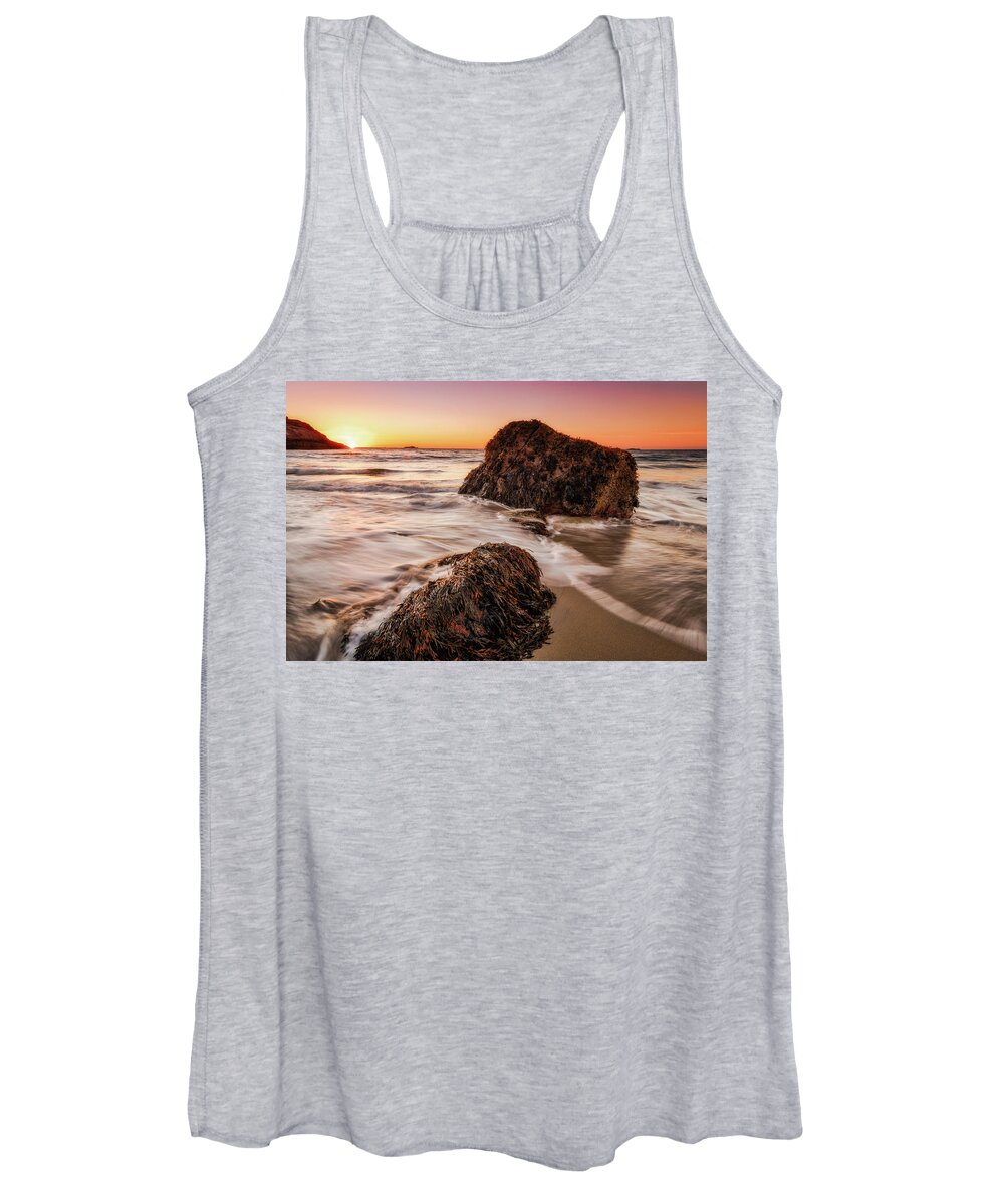 Singing Beach Women's Tank Top featuring the photograph Singing Water, Singing Beach by Michael Hubley
