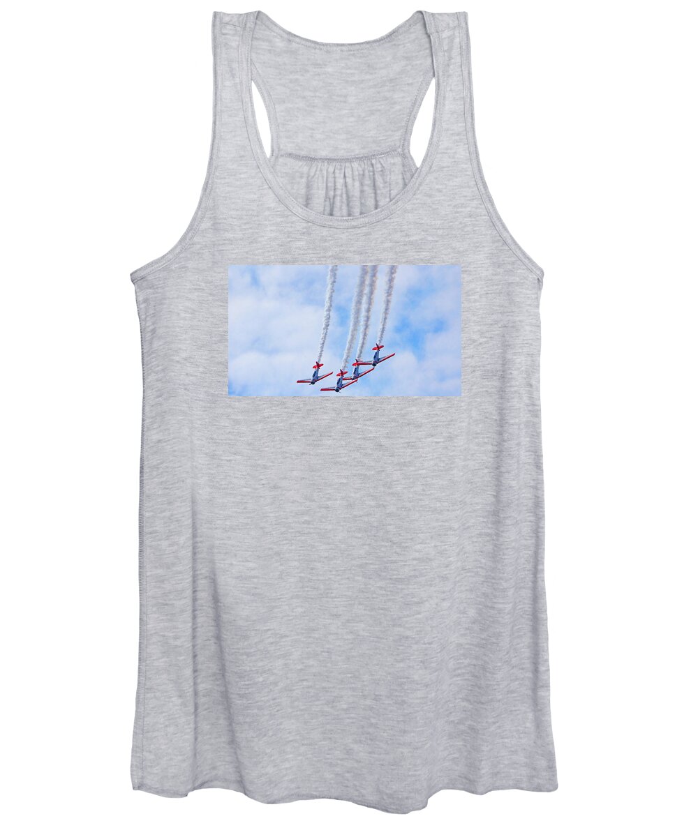Planes Women's Tank Top featuring the photograph Sky Squadron by Lawrence S Richardson Jr