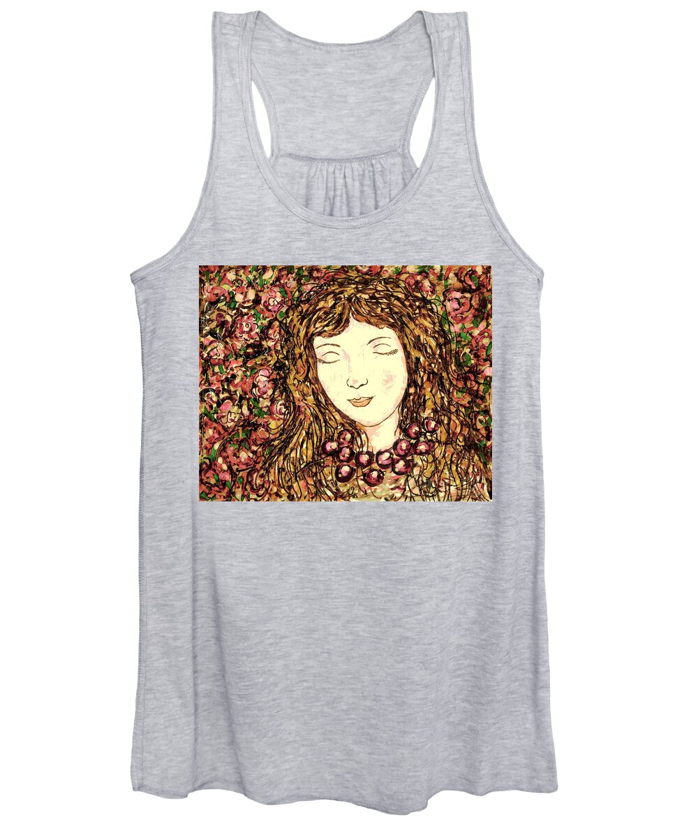 Sleeping Beauty Women's Tank Top featuring the painting Sleeping Beauty by Natalie Holland