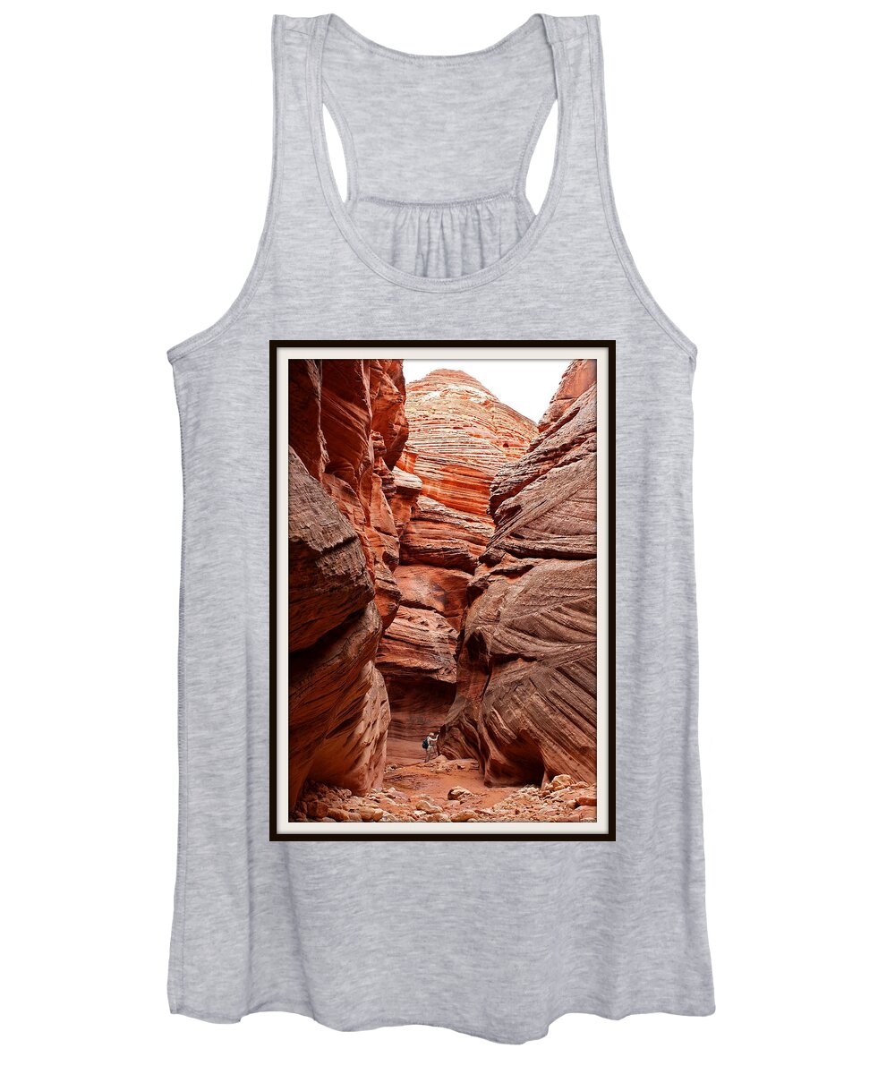Slot Canyon Women's Tank Top featuring the photograph Slot Canyons by Farol Tomson