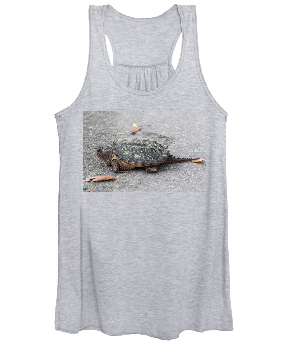 Turtle Women's Tank Top featuring the photograph Slow Crossing 3 March 2018 by D K Wall