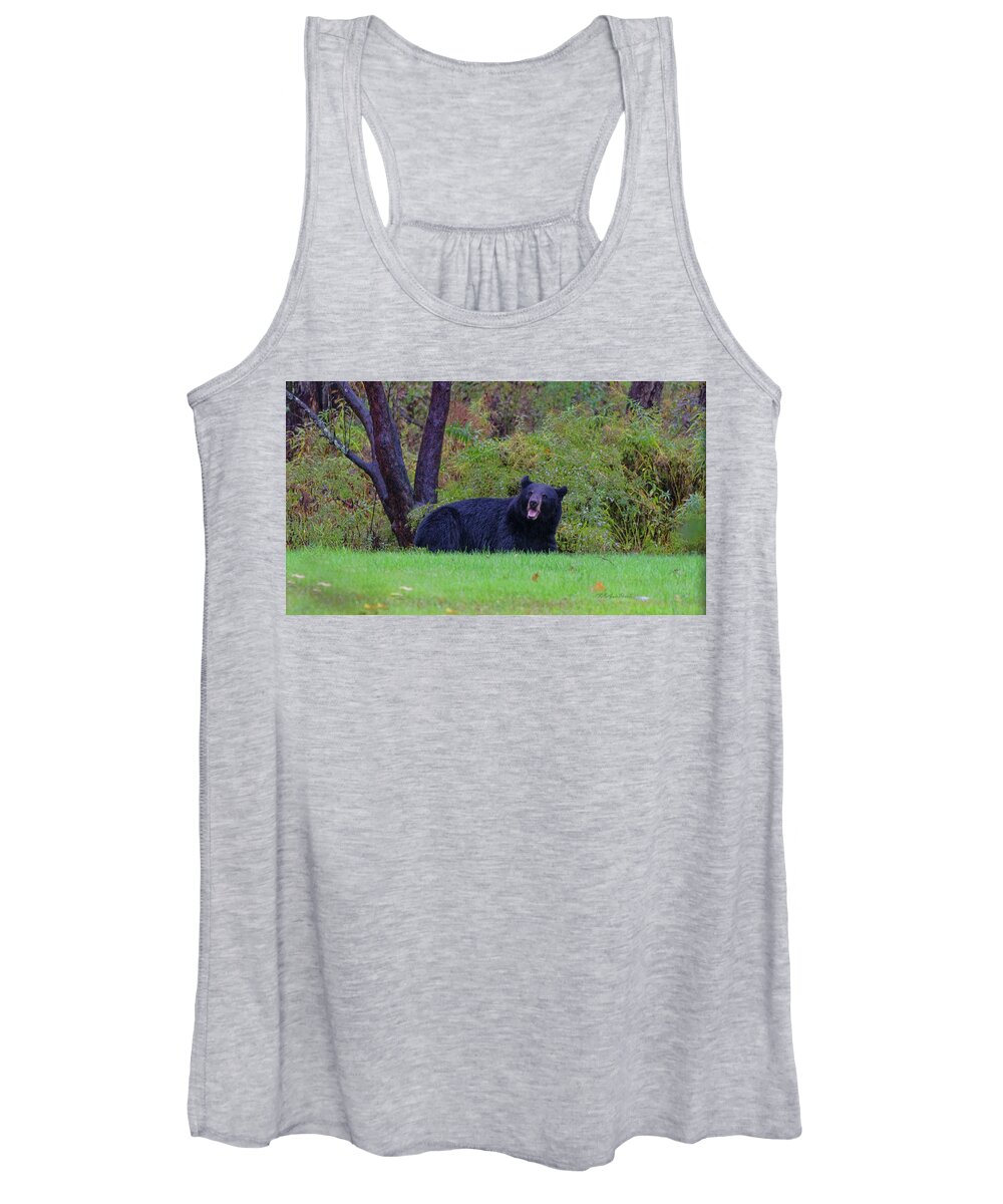 Bear Women's Tank Top featuring the photograph Smiling Bear by ChelleAnne Paradis