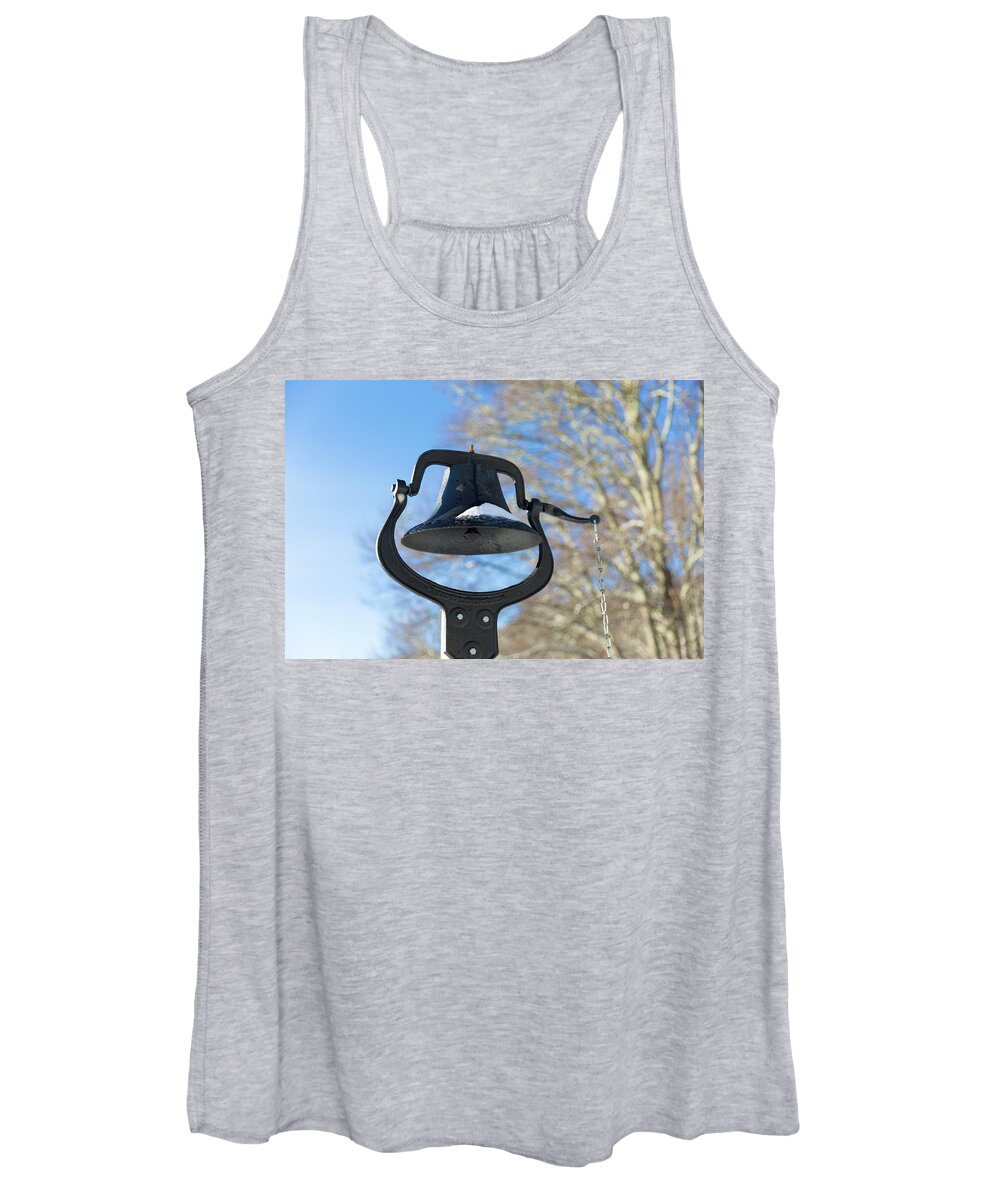 Bell Women's Tank Top featuring the photograph Snow Covered Bell by D K Wall