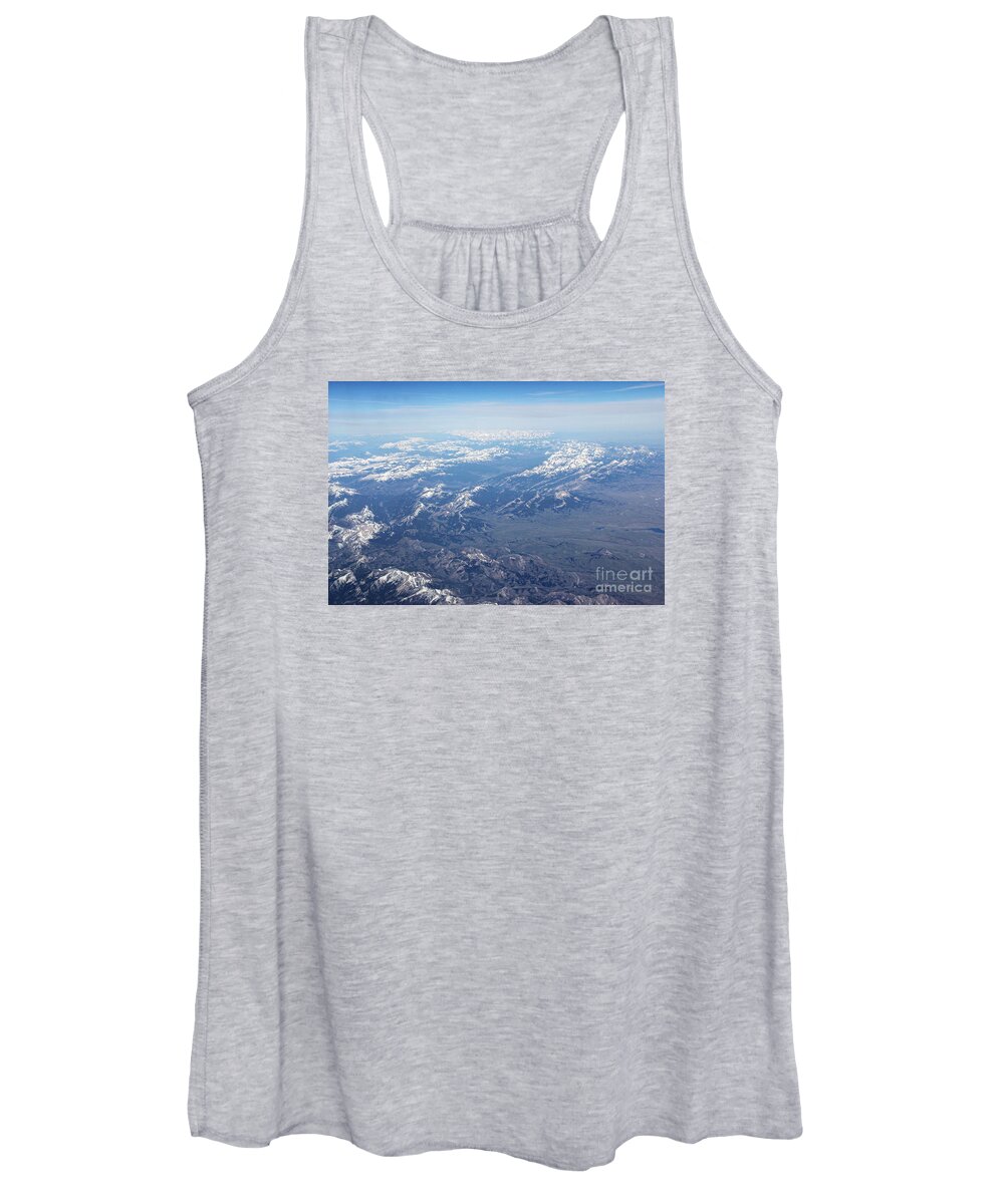 Snow Women's Tank Top featuring the photograph Snow covered Rocky by Yumi Johnson