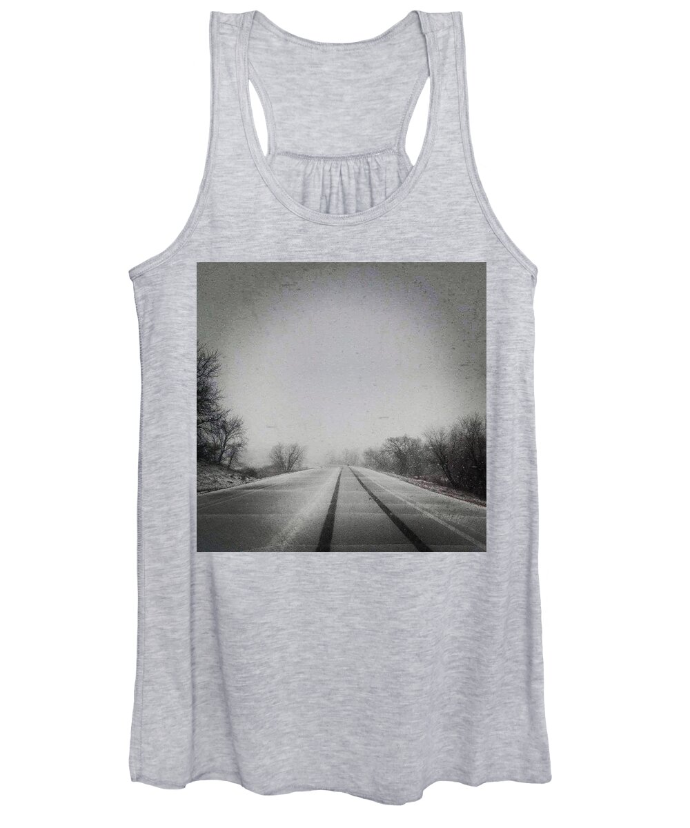 Snow Women's Tank Top featuring the photograph Road Trip by Mnwx Watcher