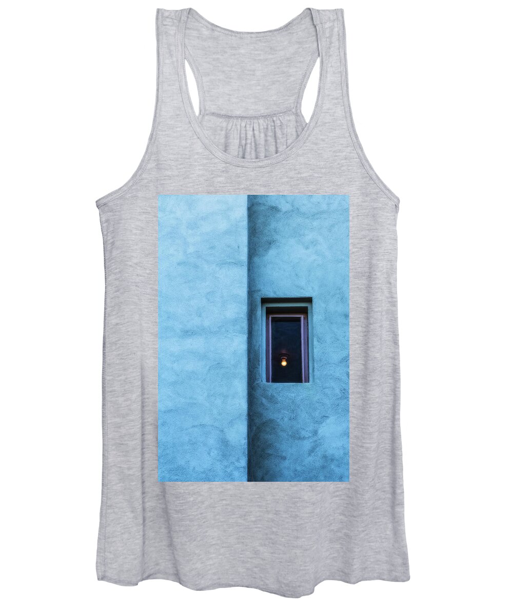 Blue Women's Tank Top featuring the photograph Solitary by Laura Roberts