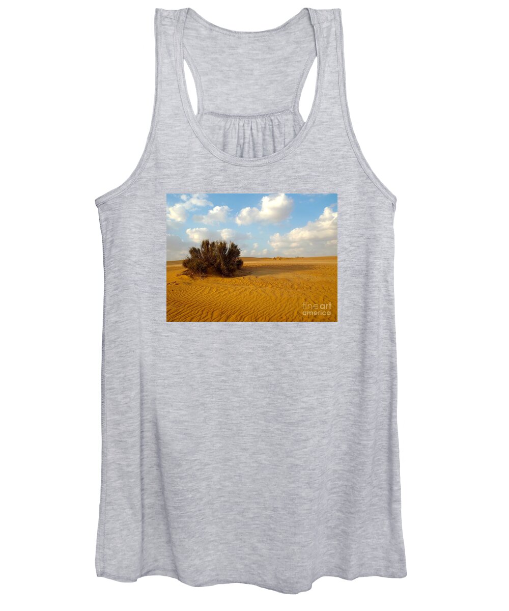 Landscape Women's Tank Top featuring the photograph Solitary Shrub by Barbara Von Pagel