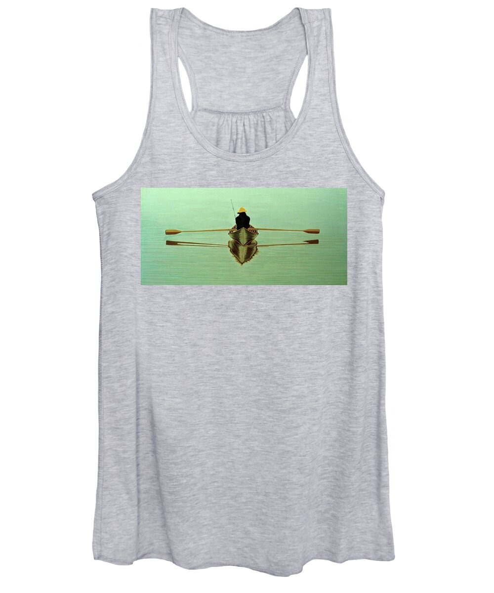 Water Scene Women's Tank Top featuring the photograph Solitude by Jack Harries