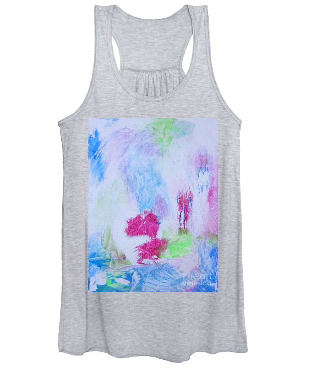 Acrylic Colors Women's Tank Top featuring the photograph Somewhere people waiting by Pilbri Britta Neumaerker