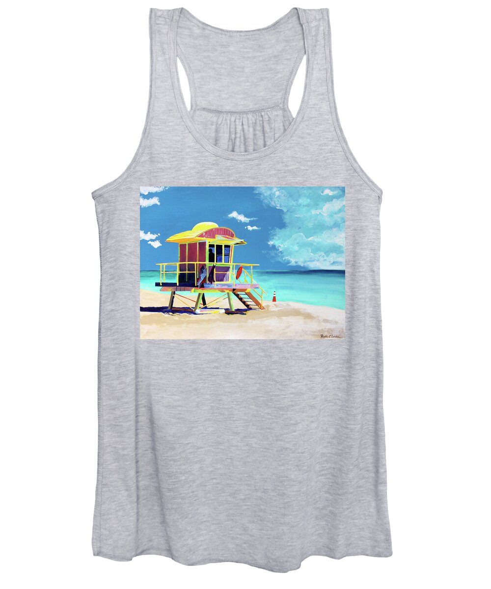 Miami Women's Tank Top featuring the painting South Beach by Phyllis London