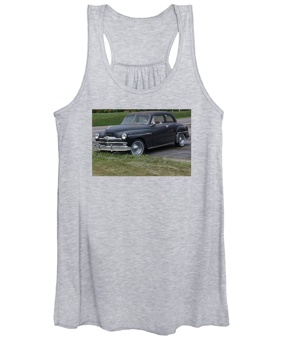 Photograph Women's Tank Top featuring the photograph 1948 Special Deluxe Plymouth by Suzanne Gaff