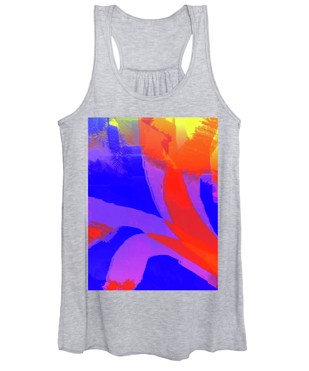 Urban Space Women's Tank Top featuring the digital art Springtime City by Asok Mukhopadhyay