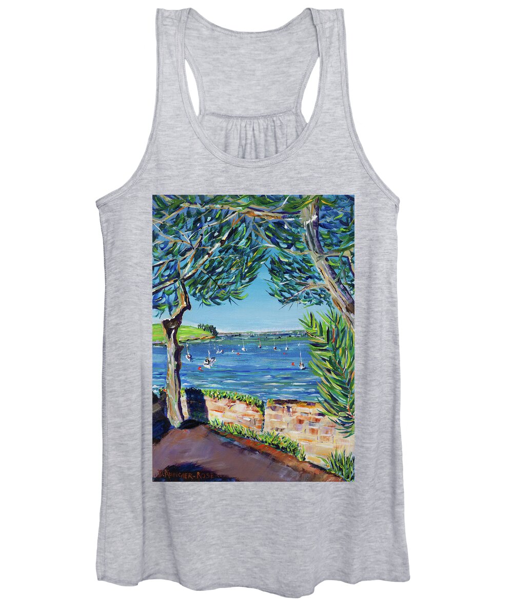 Acrylic Women's Tank Top featuring the painting St Mawes Moorings #2 by Seeables Visual Arts