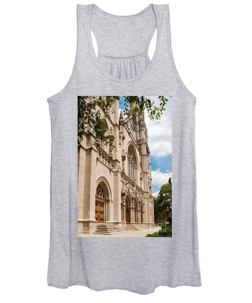 St Paul Cathedral Women's Tank Top featuring the photograph St Paul Cathedral Pittsburgh Pennsylvania by Amy Cicconi