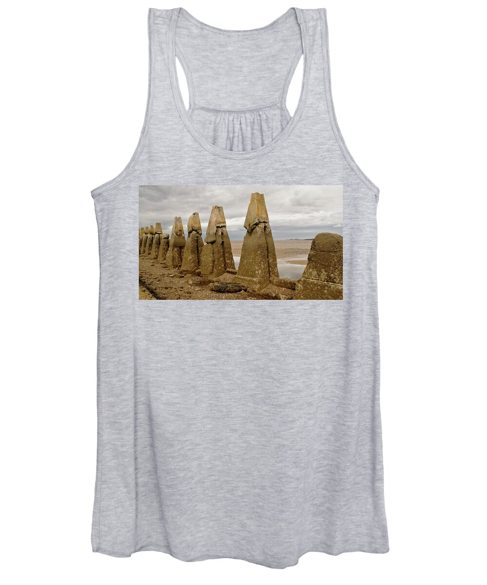 On The Watch Women's Tank Top featuring the photograph Standing in line still. by Elena Perelman