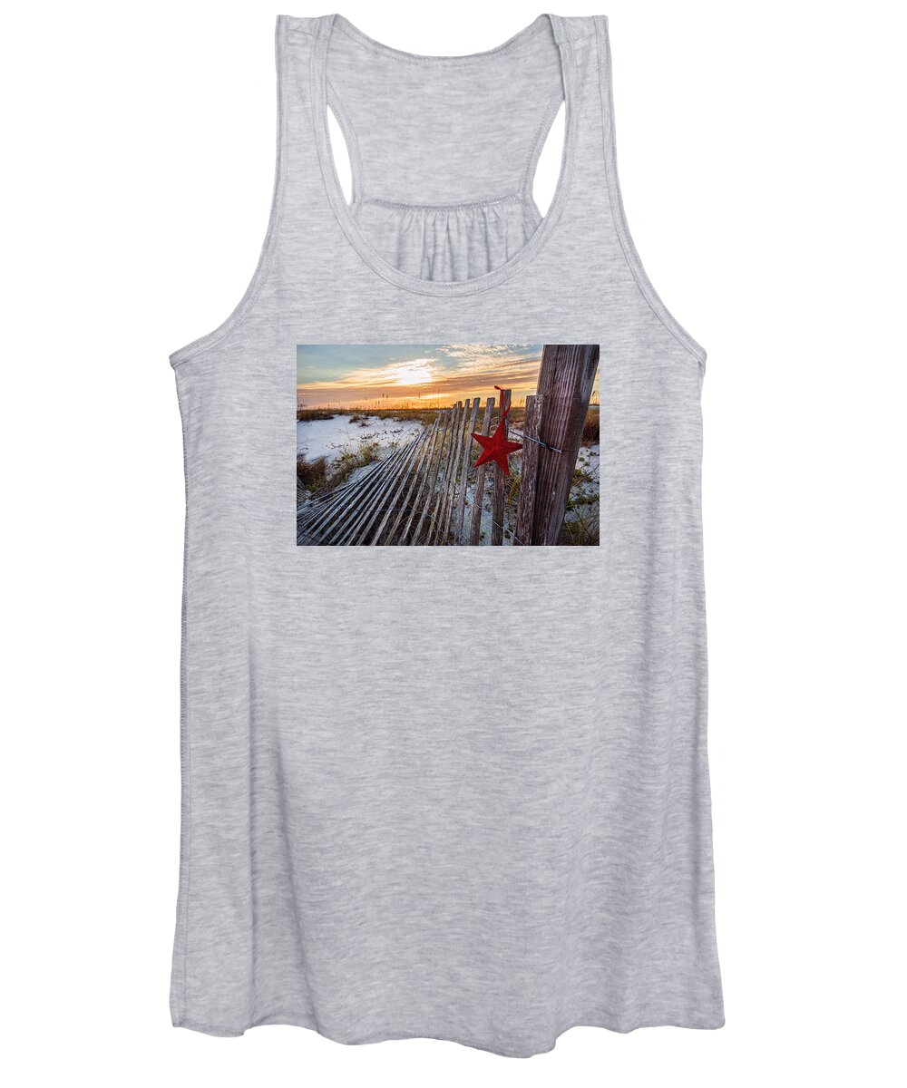Alabama Women's Tank Top featuring the photograph Star on Fence by Michael Thomas