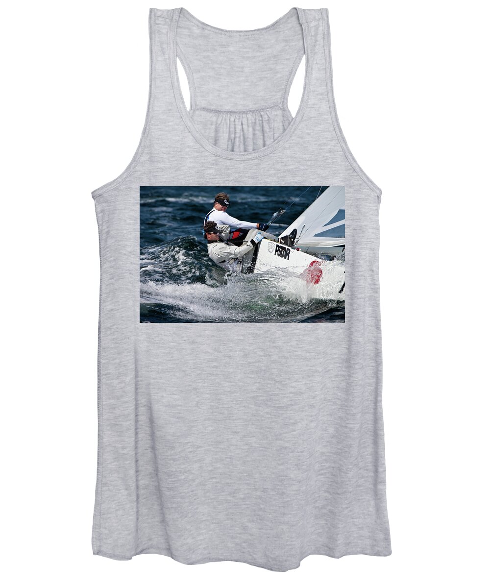 Star Sailboat Women's Tank Top featuring the photograph Star Splash by David Smith